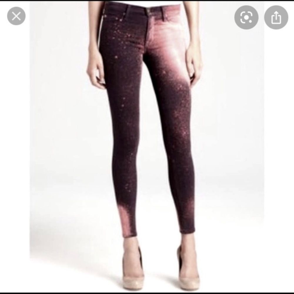 Hudson Nico Super  Skinny Tie Dye Splatter Jeans